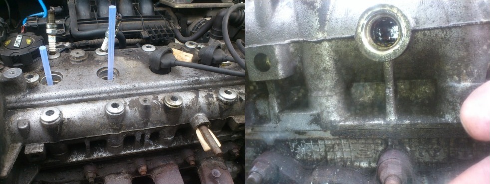 Zle nastavený rozvod a detail kontrolného otvoru