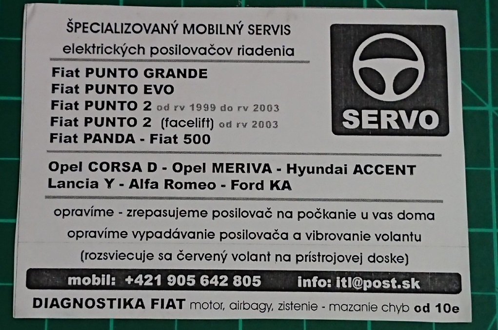 Oprava repas servo posilovac servorizeni Fiat Punto Panda Grande Lancia Y Fiat 500.jpg